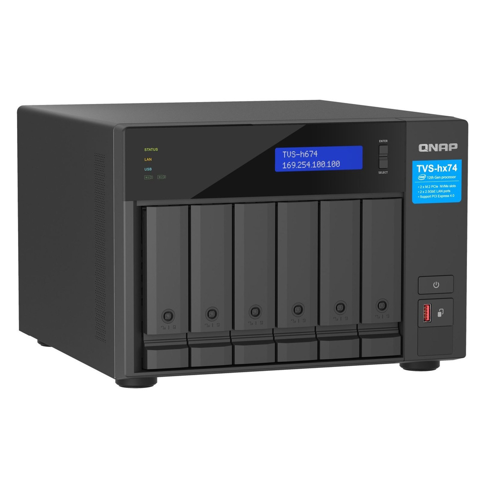 Сетевой накопитель NAS QNAP QuTS hero TVS-h674-i3-16G