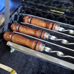 Шашлычный набор Кизляр с шампурами "Дипломат" №14, кейс из эко-кожи 30 предметов