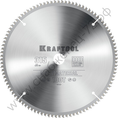 KRAFTOOL Multi Material 315х30мм 96Т, диск пильный по алюминию