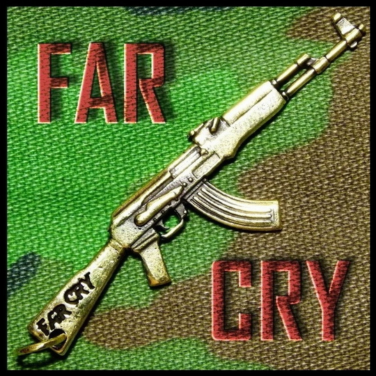 Брелок для ключей "Автомат Far Cry" латунь