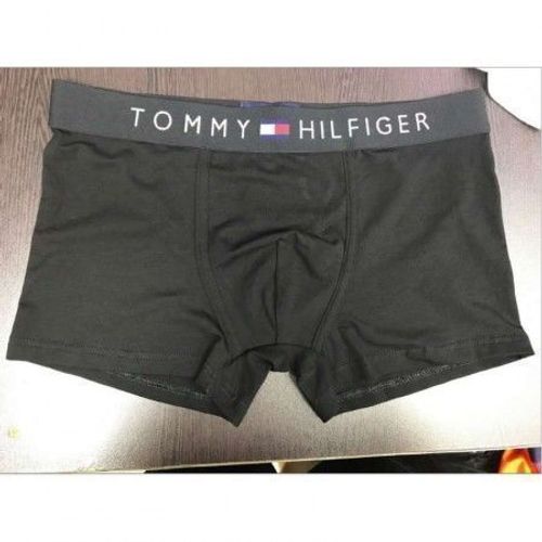 Мужские трусы боксеры темно-серые с черной резинкой Tommy Hilfiger