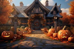 ТЫКВЫ HELLOWEEN фон неопреновый