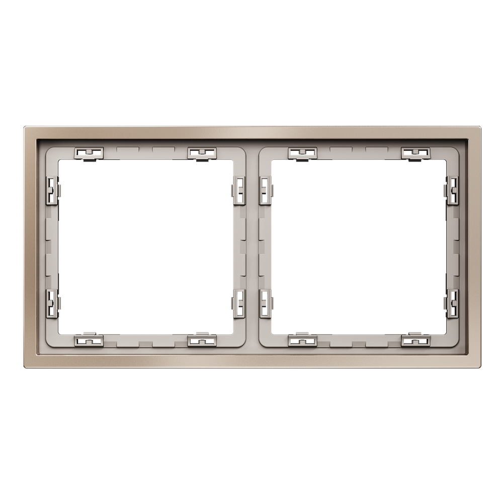 Рамка металлическая на 2 поста, S70 Metal (платина)