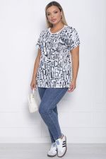 Блуза Асия (белая/буквы) Б10851 LT Collection