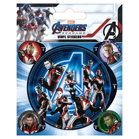 Наклейки Avengers: Endgame (Quantum Realm Suits) Vinyl Sticker Pack 5шт PS7427