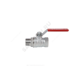 Кран шаровой латунь хром R254DL Ду 15 Ру42 ВР/НР рычаг красный Giacomini R254LX003
