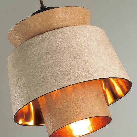 4992/1 PENDANT ODL23 521 св. коричневый/золотой/металл/экокожа Подвес E27 60W KRESSA