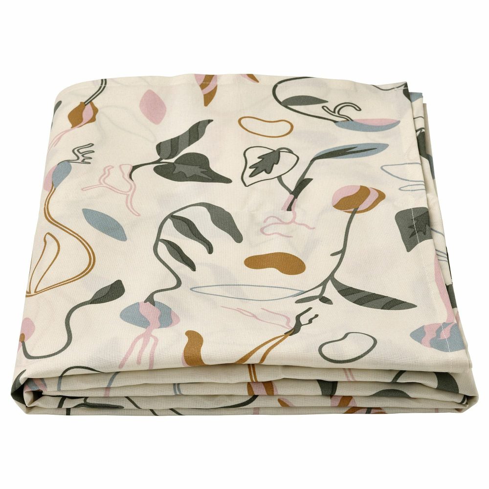 Скатерть IKEA DAKSJUS (ДАКСЬЮС), Белый с рисунком, 145х240 см