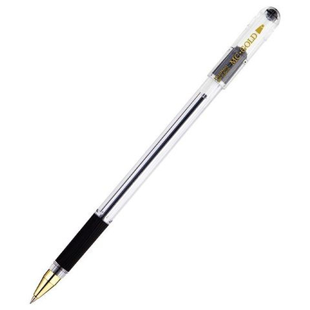 Ручка маслян. MUNHWA MC GOLD 0,5 мм черный резин.грип
