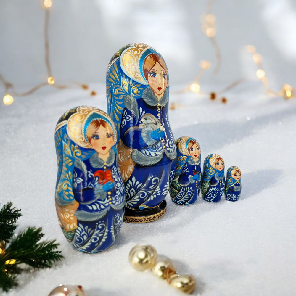 Матрёшка 21см "С зайкой" 5мест