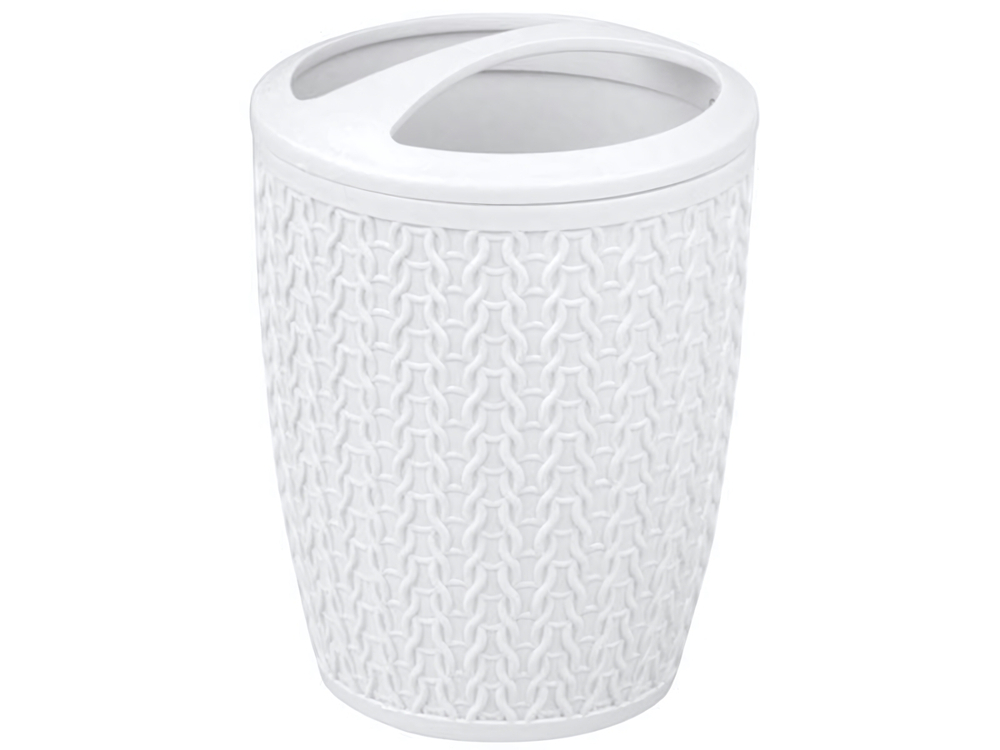 Подставка для зубных щеток "Вязаное плетение" (белый)