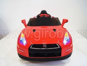 Детский электромобиль River Toys Nissan GTR X333XX красный