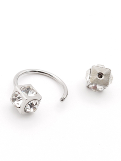 Подкова 14 мм для пирсинга "Кубик Макс". Медицинская сталь. 1 шт