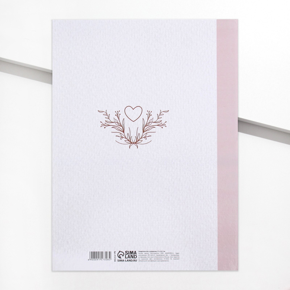 9157308 Папка для свидетельства о рождении «Baby», А4