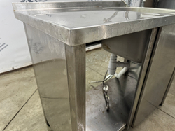 Мойка односекционная 1000х600х850 из нержавеющей стали с рабочей поверхностью