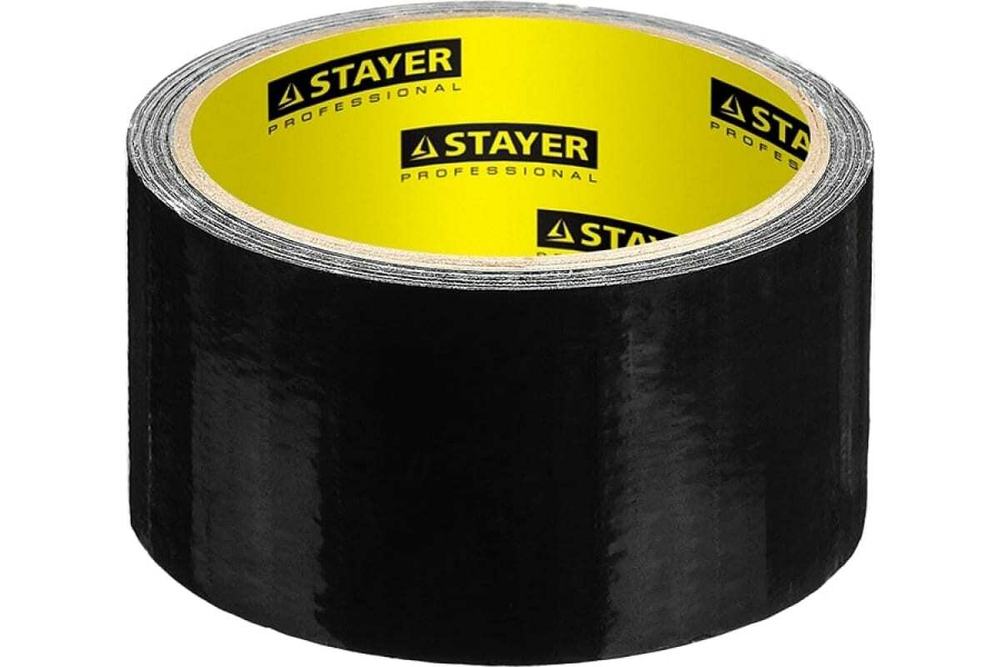 Армированная лента на тканевой основе STAYER черный 50мм х 10м 12086-50-10