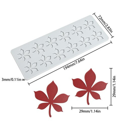 Силиконовый коврик для декора "Лист №13" LFM-417