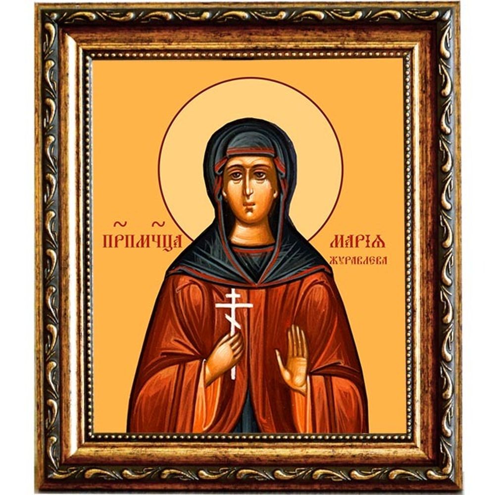 Мария Журавлева преподобномученица. Икона на холсте.