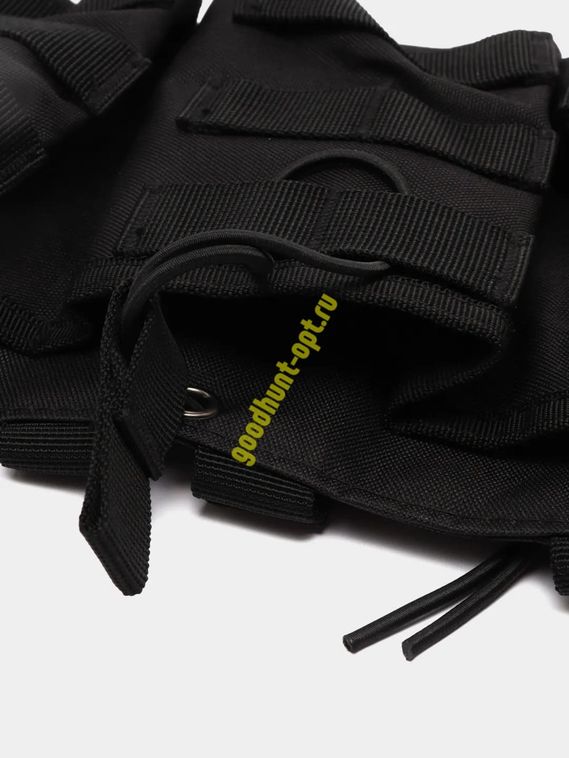 Тактическая военная подсумка для 3-х магазинов Черный