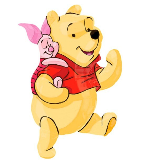 Шар фигура фольга Винни и Пятачок 76 см