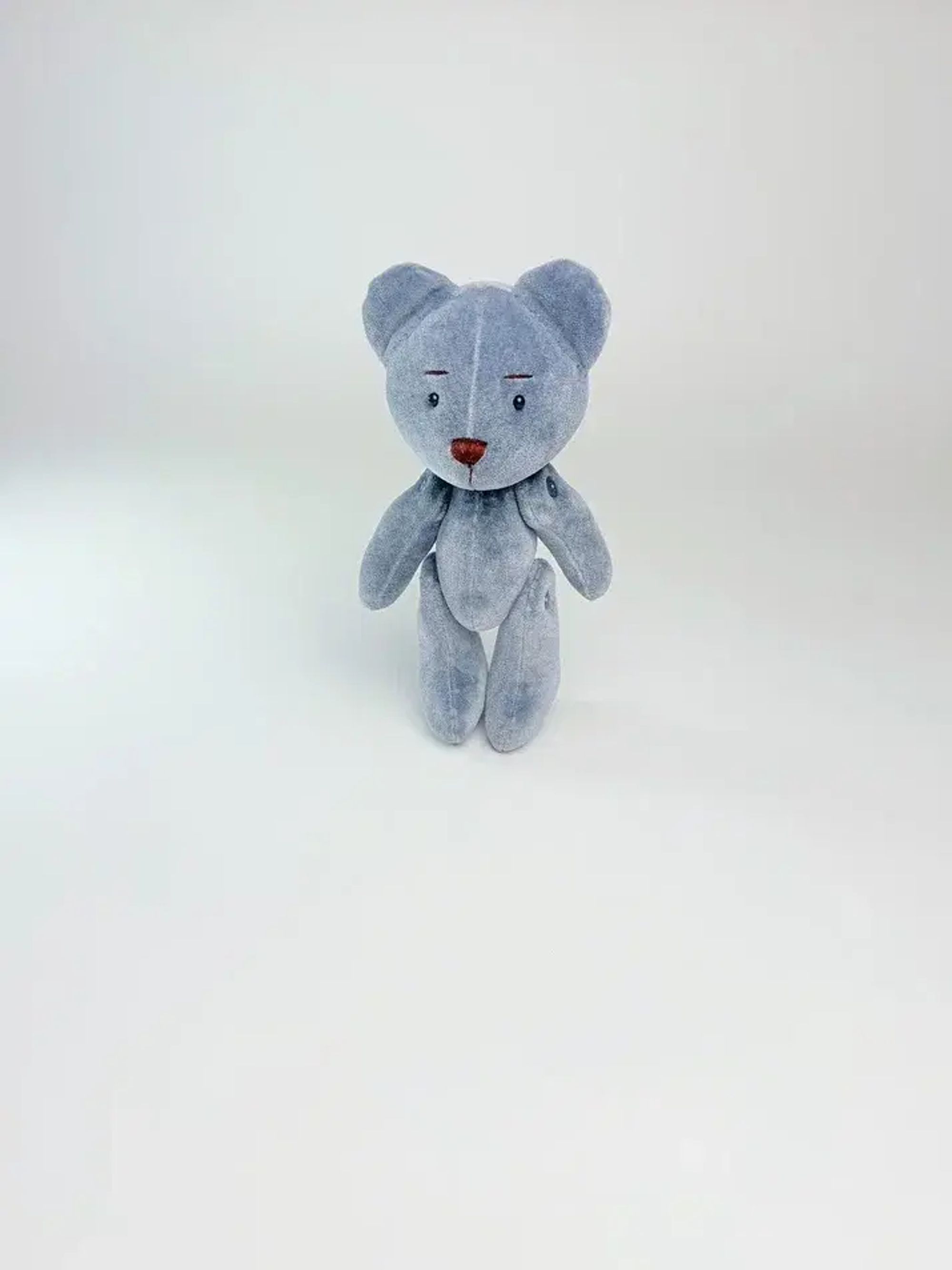 Мишка маленький Серый бархат