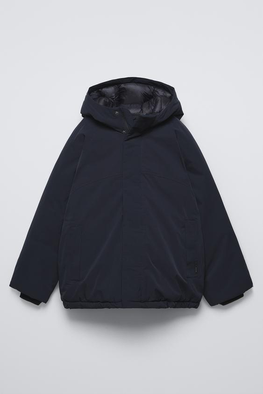ZARA КУРТКА WATER REPELLENT, МОРСКОЙ СИНИЙ