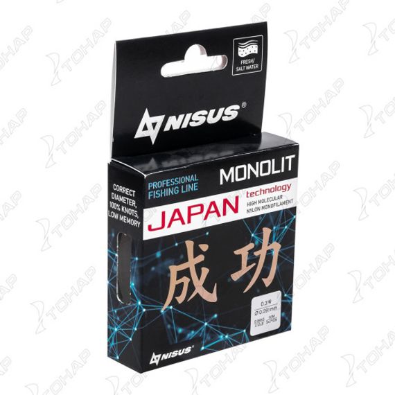 Леска MONOLIT 0,091mm/50m Nylon Transparent (N-MO-0.091-50) Nisus