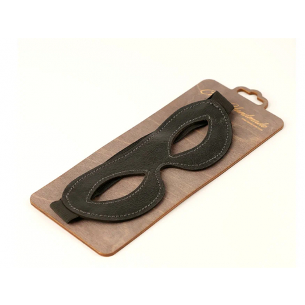 Открытая маска из натуральной кожи, овальная