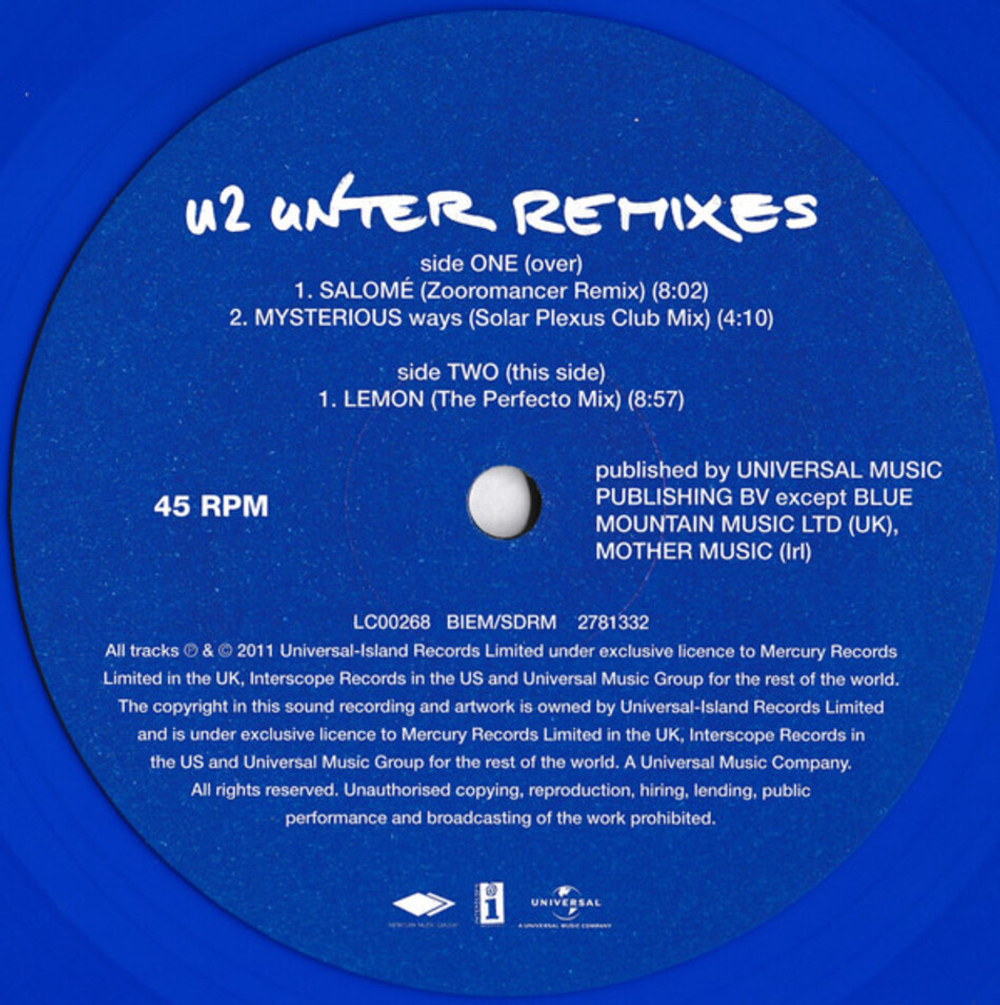 U2 / Achtung Baby (20th Anniversary Edition)(Limited Edition)(2LP+2x12" Vinyl Single)