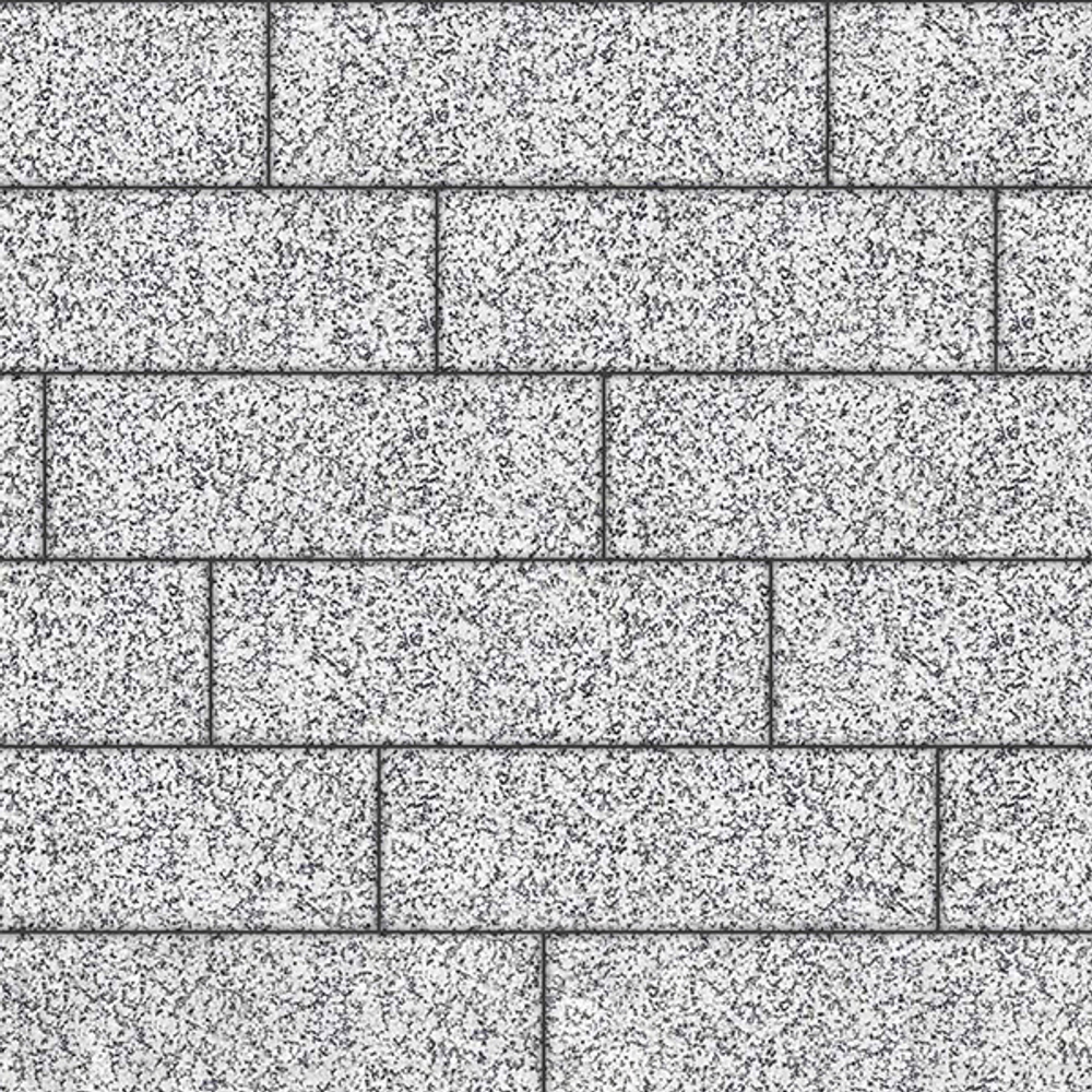 Тротуарная плитка ПРЯМОУГОЛЬНИК 750х250 мм - Стоунмикс Белый с черным