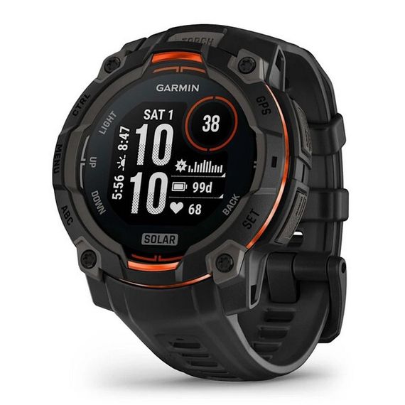 Умные часы Garmin Instinct 3 Solar 45 mm Black with Black Band (010-02934-00)
