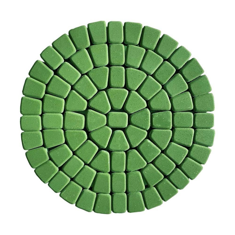 Тротуарная плитка «Веер» зеленая (круговая)