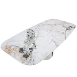 Обеденный стол 1135/DT957 из керамики в мраморной отделке Oval Barrel