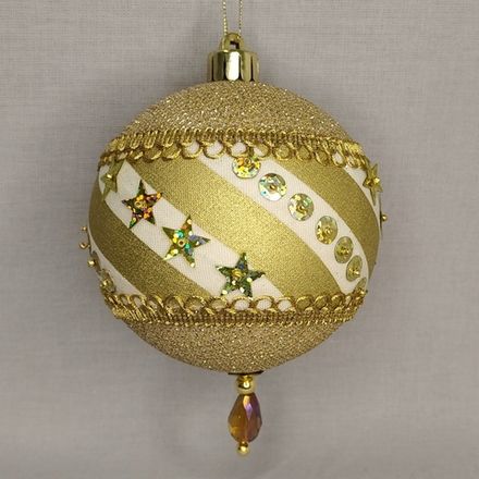 Бисерная ёлочная игрушка Шар