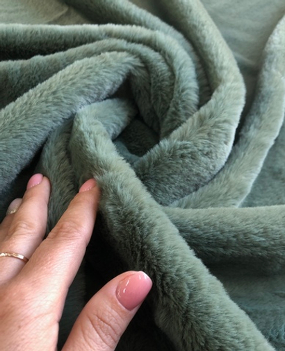 Мех олива, искусств, короткий ворс