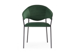 Стул на металлокаркасе Woodville Рансол темно-зеленый, черный глянец