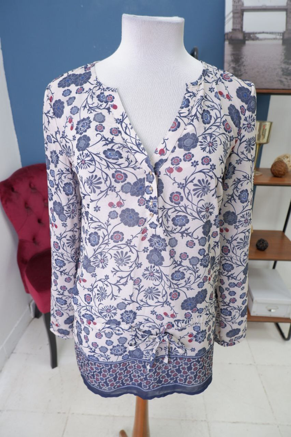 Блуза Oodji с принтом 42 размер