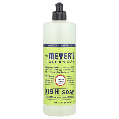 Mrs. Meyers Clean Day, средство для мыться посуды, вербена лимонная, 473 мл (16 жидк. унций)
