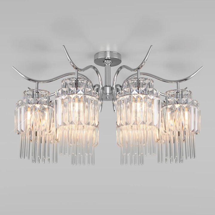 Потолочная люстра Eurosvet Sevilia 10119/8 хром/прозрачный хрусталь Strotskis
