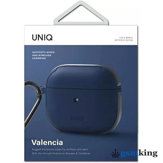 Uniq Valencia Anti-microbial TPU&Metal for AirPods 3 Blue