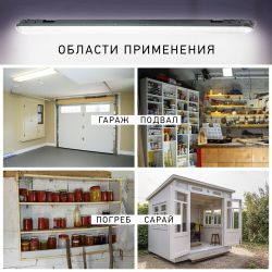 Линейный светодиодный светильник ЭРА SPP-201-1-65K-036 36Вт 6500К 3780Лм IP65 1200 прозрачный