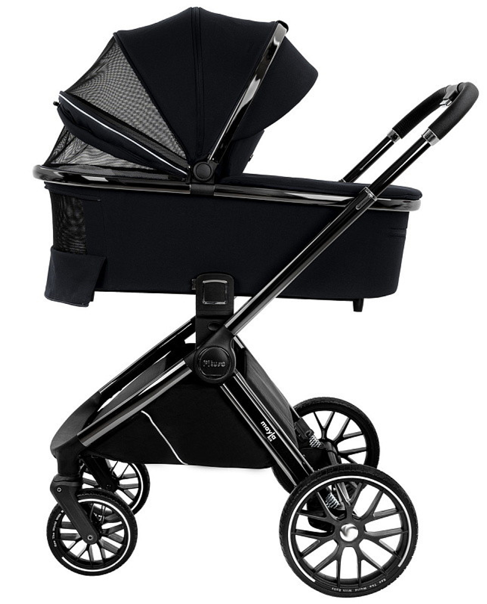 Детская коляска Pituso Mayla Lux 3 в 1 с автокреслом Baesa Black