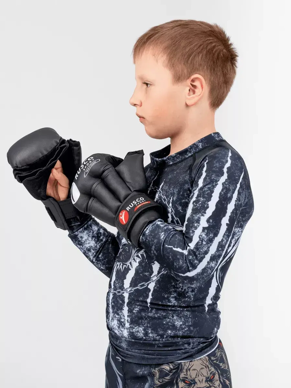 Перчатки для Рукопашного боя Rusco Sport Черные