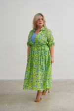 Платье хлопковое с поясом Тамбовчанка