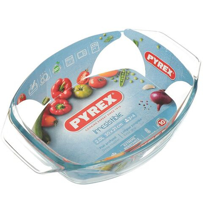Форма для выпечки стекло, 21х30х6.5 см, 2 л, овал, Pyrex, Optimum, 410B000/7044