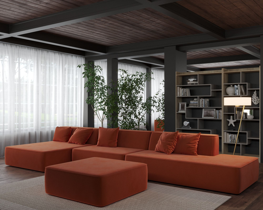 Стеллаж 11 полок, Сиэтл, бежевый