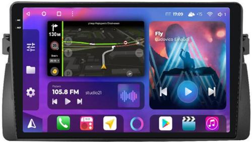 Магнитола для BMW 3 E46 1998-2006 - FarCar BM708M-2K монитор 9.5" 2K QLED на Android 14, Быстрая, CarPlay, 4G SIM-слот