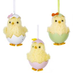 GAEM Изделие декоративное подвесное "Цыпленок" (блок 12шт), L6 W6 H8 см, 3в.