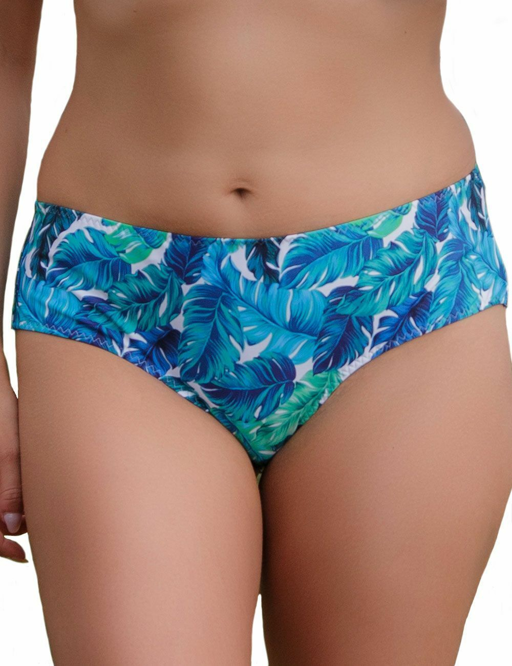 Яркие плавки-бразилиана с растительным рисунком (Размер: XXL) (Цвет: разноцветный)