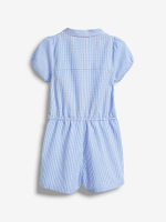 Комбинезон школьный на молни для девочки Next 519-689, Голубой, Белый